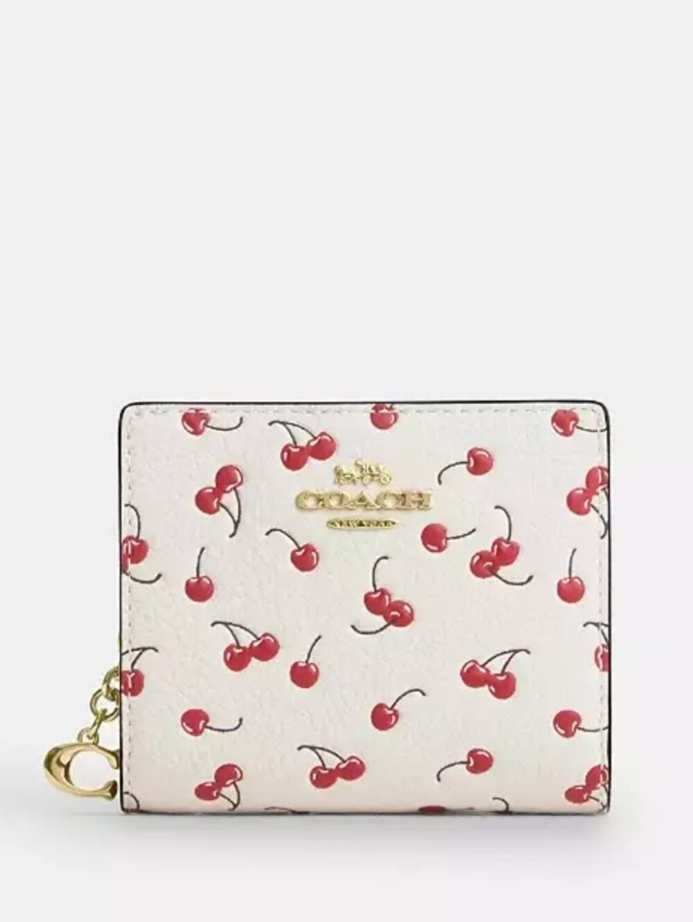 Coach Snap Small Wallet With Cherry Print